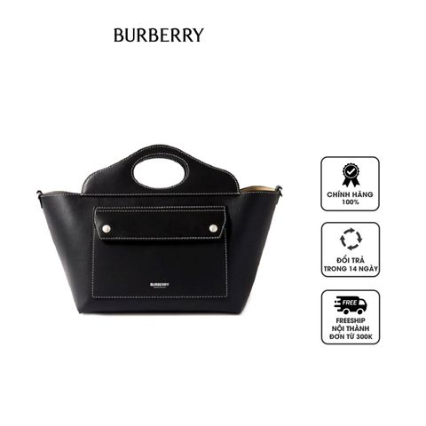 Túi nữ Burberry Medium Soft Pocket Tote Bag màu đen