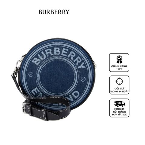 Túi đeo chéo Burberry BBR Denim Leather Logo Graphic Louise Mini