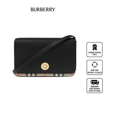 Túi Burberry Small Leather And Vintage Check 8023226 Black