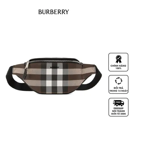 Túi đeo chéo nam Burberry Mini Cason Bumbag Bag Check Logo Leather 8050797