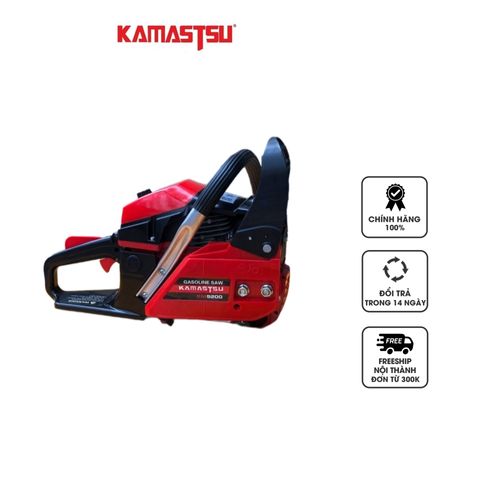 Máy Cưa Xăng Kamastsu 5200 - Công Suất 1,9KW, Tốc Độ Tối Đa 9000 Vòng/Phút, Dễ Dàng Vệ Sinh Cho Cắt Cây, Xẻ Gỗ Nhanh Chóng