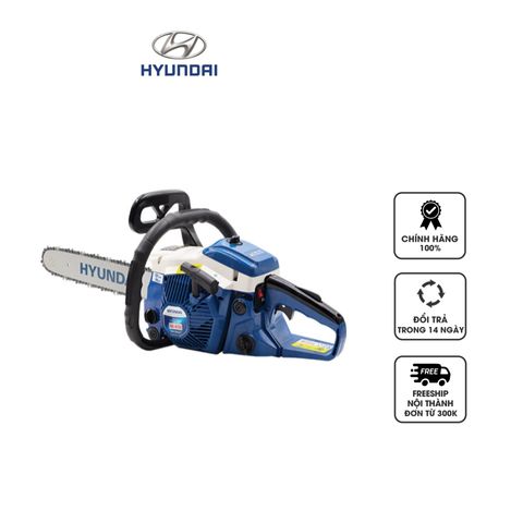 Máy cưa xích Hyundai HD-4110 2.0HP - Cưa cây và cành gọn nhẹ, động cơ xăng mạnh mẽ, dễ sử dụng, phanh an toàn, lý tưởng cho gia đình.