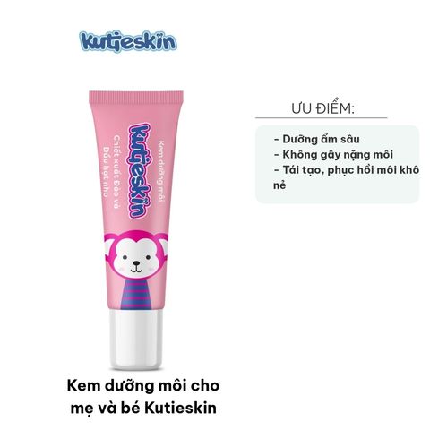 Kem Dưỡng Môi Cho Mẹ Và Bé Kutieskin 10g - Dưỡng Ẩm, Không Chứa Silicone, Paraben, Phục Hồi Môi Khô Nẻ, Chiết Xuất Tự Nhiên