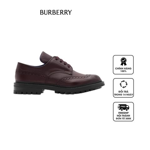 Giày Burberry Tricker’s Leather Devon Brogues 80757701 Aubergine
