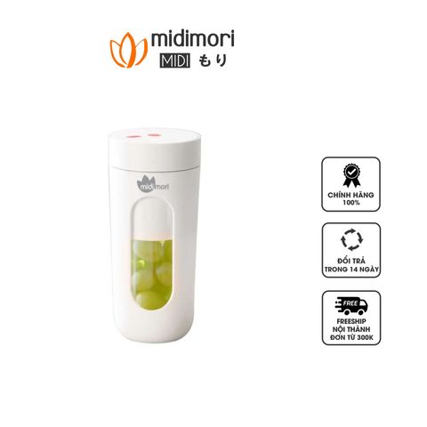 Máy xay sinh tố cầm tay đa năng Midimori MDMR-212 - Công suất 40W, xay nhuyễn đá, trái cây, dễ dàng mang theo, dung tích 300ml