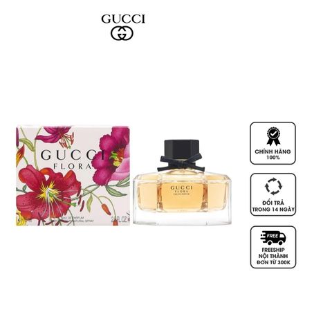 Nước hoa Gucci Flora by Gucci Eau De Parfum cho nữ - Mùi hương hoa cỏ trẻ trung, sang trọng, lưu hương lâu, phong cách hiện đại, thương hiệu nổi tiếng.
