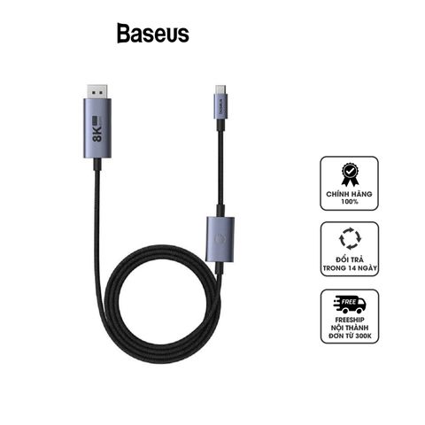 Cáp chuyển đổi Baseus 1.5m Type-C sang DP 8K với PD 100W - Kết nối màn hình độ phân giải cao hiệu suất tối ưu