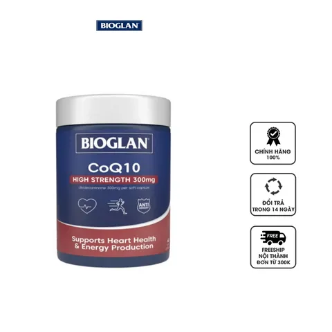 Viên uống CoQ10 300mg Bioglan hỗ trợ tim mạch