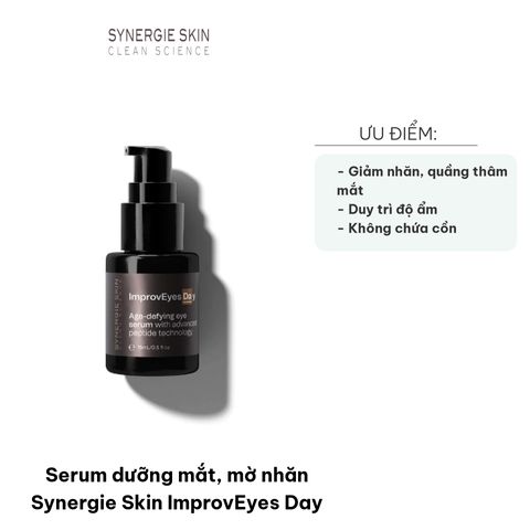 Serum Dưỡng Mắt Mờ Nhăn Synergie Skin ImprovEyes Day 15ml - Hỗ Trợ Giảm Nếp Nhăn, Làm Sáng Vùng Da Quanh Mắt, Chiết Xuất Thuần Chay