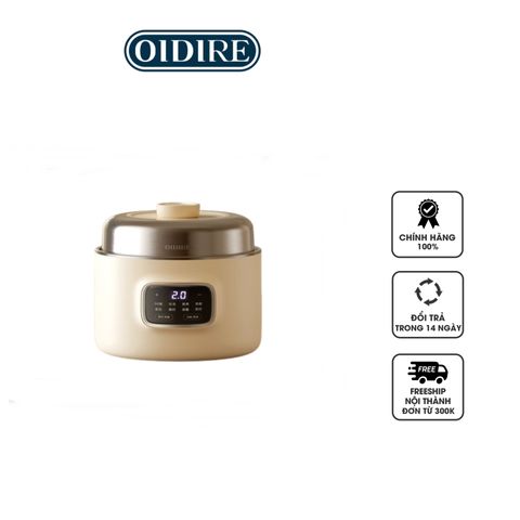 Nồi Nấu Chậm Đa Năng OIDIRE ODI-DDZ23 - Giữ Ấm Tới 24h, 300W, Hấp, Hầm, Nấu Cháo, Thích Hợp Cho Gia Đình