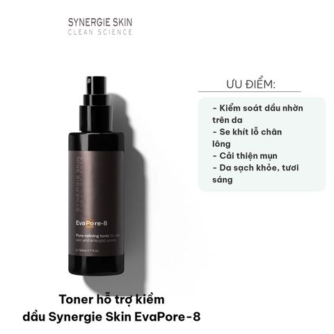 Toner Kiềm Dầu Synergie Skin EvaPore-8 50ml - Giúp Se Khít Chân Lông, Kiểm Soát Dầu Nhờn Cho Da Mịn Màng