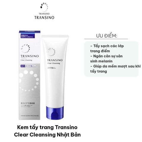 Kem Tẩy Trang Transino Clear Cleansing Nhật Bản 120ml - Tẩy Trang Sâu, Dưỡng Ẩm, Phù Hợp Da Nhạy Cảm - Đem Lại Cảm Giác Tươi Mát