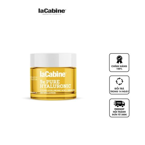 Kem Dưỡng Ẩm laCabine 5X Pure Hyaluronic 50ml - Hỗ Trợ Làm Mờ Nếp Nhăn, Cấp Ẩm Sâu, Phục Hồi Da Trẻ Trung Mịn Màng