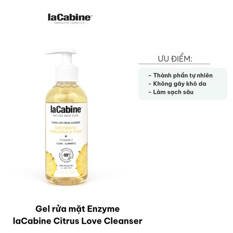 Gel rửa mặt Enzyme laCabine Citrus Love Cleanser - Sữa rửa mặt tự nhiên giúp làm sạch da hiệu quả, giữ ẩm và sáng đẹp, 250ml