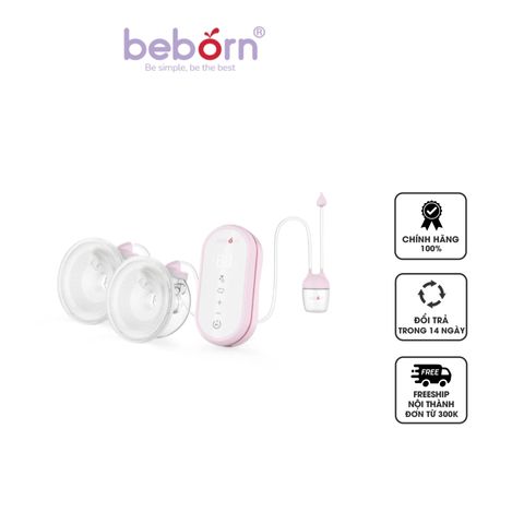 Máy Hút Sữa Điện Đôi Rảnh Tay Beborn BP04 - 2in1 Kèm Hút Mũi Thông Minh, Thiết Kế Hiện Đại và Tiện Lợi cho Mẹ