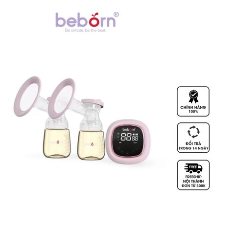 Máy Hút Sữa Điện Đôi Beborn BP01#ED - 3 Chế Độ, Bình PPSU Chịu Nhiệt, Dung Lượng Pin 2000mAh, Thời Gian Sử Dụng Lâu Dài