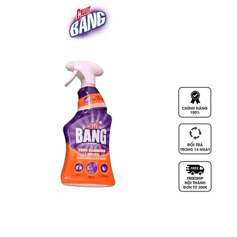 Chai Xịt Làm Sạch Cặn Vôi Cillit Bang Zero Limescale&Grime 750ml - Tẩy Rửa Hiệu Quả Phòng Tắm và Bồn Rửa Bát