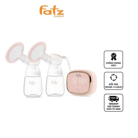 Máy hút sữa điện đôi Fatzbaby Resonance 6 FB1102VN - Tiện lợi, 9 cấp độ hút, pin sạc, tiết kiệm thời gian cho mẹ, tăng sản lượng sữa cho bé