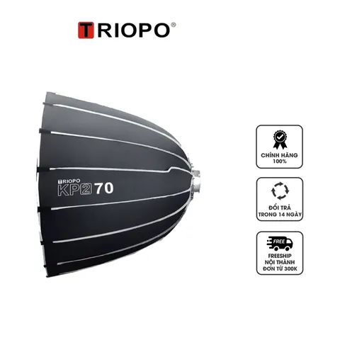 Softbox Parabolic Triopo KP2 ngàm Bowen với lưới tổ ong - Thiết bị chiếu sáng chuyên nghiệp cho chụp ảnh cận cảnh, dễ lắp ráp và gập gọn