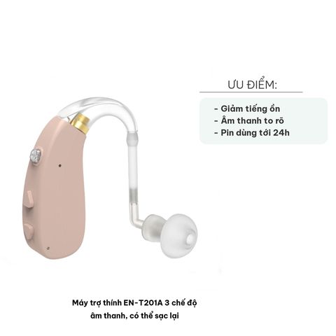 Máy Trợ Thính EN-T201A - Thiết Kế Siêu Nhẹ 4g, 3 Chế Độ Âm Thanh, Có Thể Sạc Lại, Tối Ưu Âm Thanh, Thoải Mái Khi Đeo