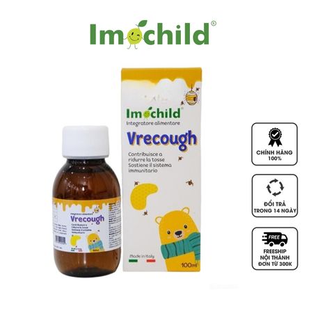 Siro Ho Vrecough Imochild 100ml cho Bé Trên 1 Tuổi - Hỗ Trợ Sức Khỏe và Tăng Cường Đề Kháng, Hương Vị Thơm Ngon Dễ Uống