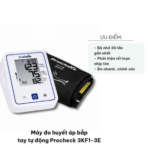 Máy Đo Huyết Áp Bắp Tay Tự Động Procheck 3KF1-3E - Thiết Kế Gọn Nhẹ, Đo Chính Xác Huyết Áp, Nhịp Tim Tự Động, Thông Minh