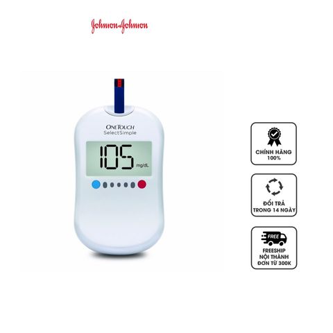 Máy Đo Đường Huyết OneTouch Select Simple Johnson & Johnson - Thiết Kế Cầm Tay, Đo Chính Xác 99% Dễ Sử Dụng