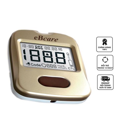 Máy Đo Đường Huyết eBcare Chuyên Dụng - Ghi Nhớ 450 Kết Quả Đo, Kết Nối Máy Tính, Đo Chính Xác 99%