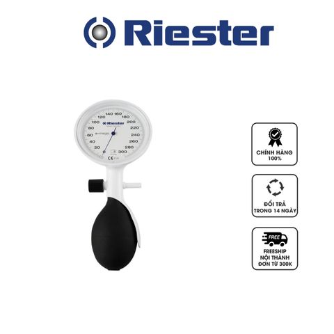 Huyết Áp Kế Dạng Đồng Hồ Riester E-mega 1375-150 - Thiết Kế Sang Trọng, Độ Chính Xác Cao, 1 Ống Dây hoặc 2 Ống Dây, Chất Lượng ISO 13485