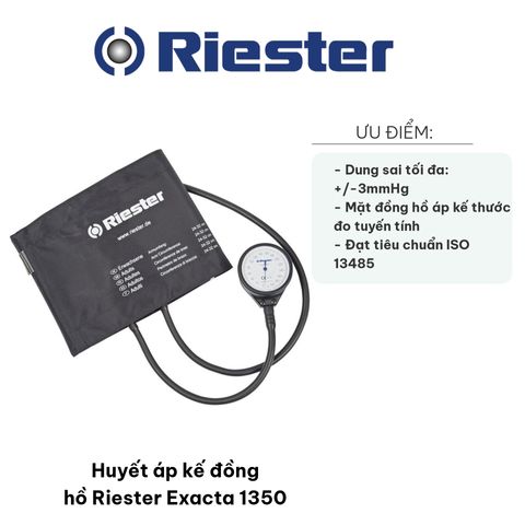 Huyết Áp Kế Đồng Hồ Riester Exacta 1350 - Thiết Bị Đo Huyết Áp Chất Lượng Cao Dành Cho Gia Đình và Chuyên Gia Y Tế