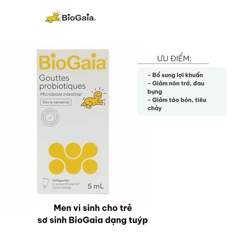 Men Vi Sinh BioGaia Dạng Tuýp 5ml - Hỗ Trợ Tiêu Hóa, Giảm Nôn Trớ, Đau Bụng Cho Trẻ Sơ Sinh - Lợi Khuẩn Từ Sữa Mẹ