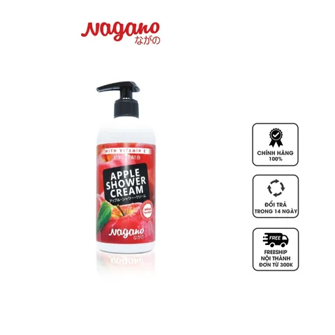 Sữa tắm hương táo Nagano Apple Shower Cream With Vitamin E