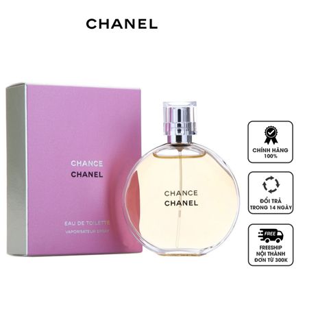 Nước hoa Chanel Chance Eau De Toilette 100ml cho Nữ - Hương Hoa Cỏ Chypre Tươi Mát, Ngọt Ngào và Rực Rỡ, Quà Tặng Sang Trọng 723261