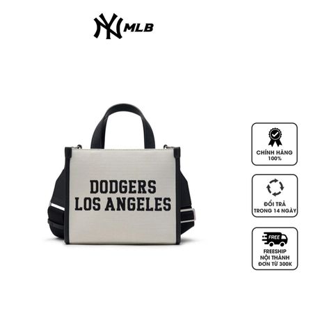 Túi xách MLB Varsity Jacquard Small Tote Bag LA Dodgers 3AORS024N-07CRM