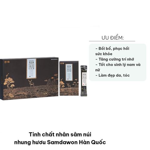 Tinh Chất Nhân Sâm Núi Nhung Hươu Samdawon Hàn Quốc - Hỗ Trợ Bồi Bổ Sức Khỏe & Làm Đẹp Da - Hộp 30 Gói X 10g
