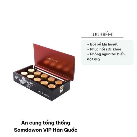 An Cung Tổng Thống Samdawon VIP Hàn Quốc - Bồi Bổ Sức Khỏe Từ Nhân Sâm Tự Nhiên - Hộp 10/30/50 Viên Chất Lượng Cao