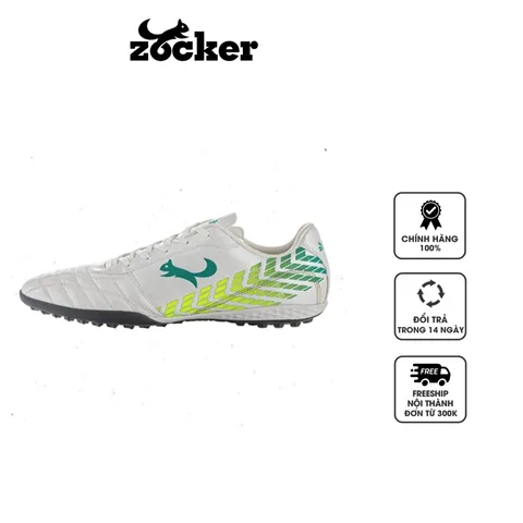 Giày đá bóng sân cỏ nhân tạo Zocker Pioneer màu trắng