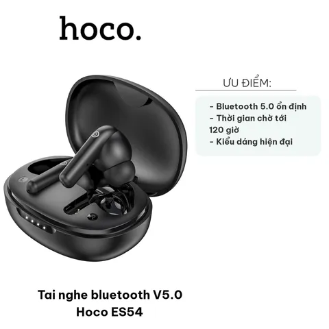 Tai Nghe Bluetooth V5.0 Hoco ES54 Không Dây, Kết Nối 10m, Thời Gian Chờ 120 Giờ - Tai Nghe Âm Thanh Sống Động, Công Nghệ Hiện Đại