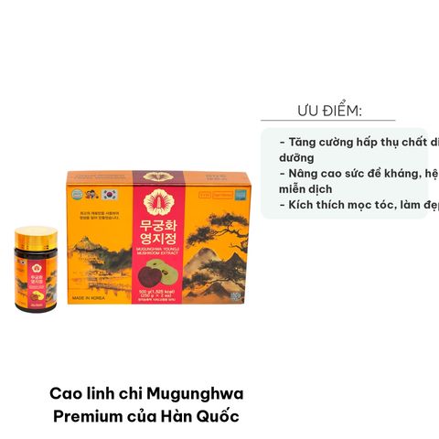 Cao Linh Chi Mugunghwa Premium Hàn Quốc - Hỗ Trợ Sức Khỏe, Tăng Cường Miễn Dịch, 2 Hũ X 250g
