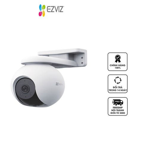 Camera WiFi ngoài trời Ezviz H8 Pro 2K 3MP quay 360 độ - Quan sát toàn cảnh, đàm thoại 2 chiều, bảo mật hiệu quả