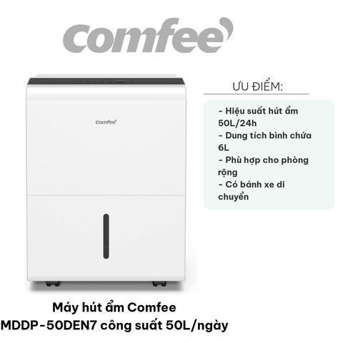 Máy Hút Ẩm Comfee MDDP-50DEN7 - Công Suất 50L/ngày, Điều Hoà Độ Ẩm Hiệu Quả Cho Không Gian Sống Trong Lành, Tiết Kiệm Điện