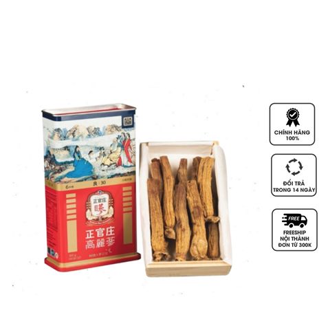 Lương Sâm Nguyên Củ KGC Korean Red Ginseng Hộp Thiếc 300g - Bổ Sung Sức Khỏe, Bồi Bổ Sinh Lực, Tăng Cường Đề Kháng