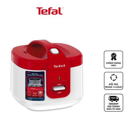 Nồi cơm điện Tefal RK362568 700W - Dung tích 2 lít, chế độ nấu và giữ ấm, công suất mạnh mẽ, nấu cơm nhanh và ngon cho gia đình 5-7 người