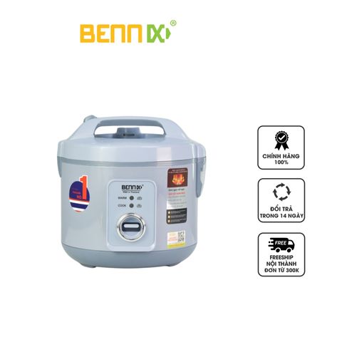 Nồi cơm điện Bennix BN-012NK 1.2L - Thiết kế nhỏ gọn dành cho 2-4 người, công suất 500W, nấu cơm nhanh và ngon.