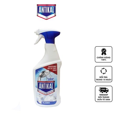Chai Xịt Vệ Sinh Bề Mặt Inox Antikal 750ml - Làm Sạch Cặn Vôi, Bảo Vệ Inox Sáng Bóng, Dễ Dàng Sử Dụng