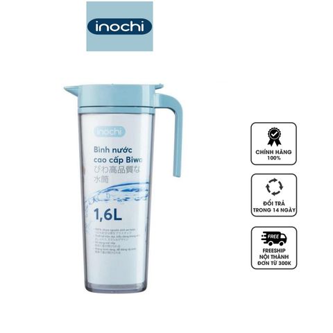 Bình đựng nước nhựa nguyên sinh Inochi Biwa 1.2L - Chống tràn, chịu nhiệt - Đồ gia dụng tiện ích nhà bếp