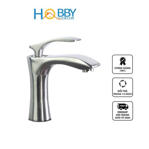 Vòi Lavabo Nóng Lạnh Inox 304 Hobby Home Decor VRM4 - Thiết Kế Sang Trọng, Chất Liệu Bền Bỉ, Tiện Lợi Cho Mọi Nhà Tắm