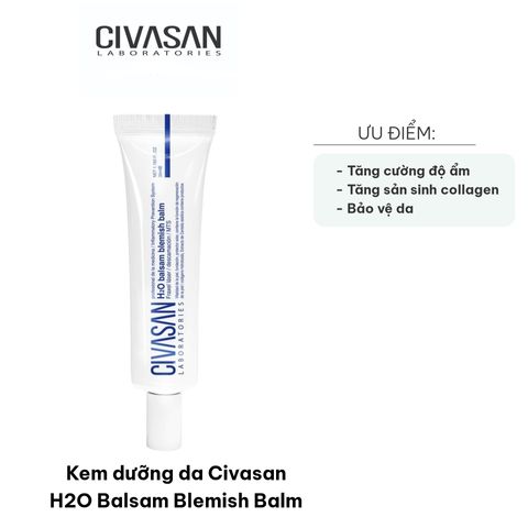 Kem Dưỡng Da Civasan H2O Balsam Blemish Balm - Cấp Ẩm, Tái Tạo Da Khô, Dưỡng Sáng Mịn, 35ml