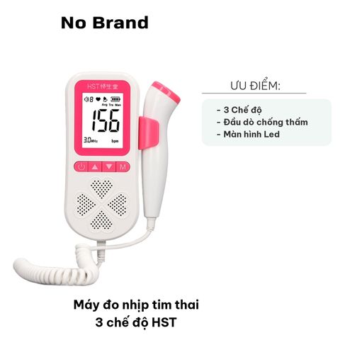 Máy Đo Nhịp Tim Thai 3 Chế Độ HST - Thiết Bị Chăm Sóc Sức Khỏe Tự Kiểm Tra Dành Cho Phụ Nữ Mang Thai Tại Nhà