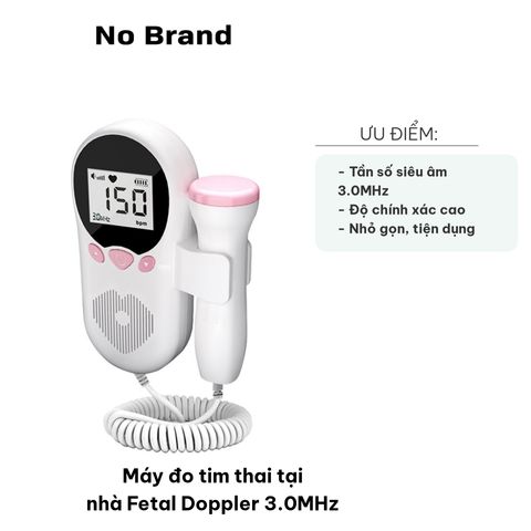Máy Đo Tim Thai Tại Nhà Fetal Doppler 3.0MHz - Thiết Bị Siêu Âm Cao Cấp Nghe Nhịp Tim Thai Nhi Chính Xác Từ 9 Tuần Trở Lên
